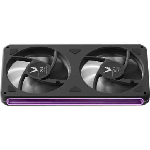 Formula Cooler 12cm - 2db Air Fusion 2 BK (33,46dB,max.42.65 CFM, PWM4-Pin+ARGB3-Pin, hydro bearing, ház hűtésre, ARGB)