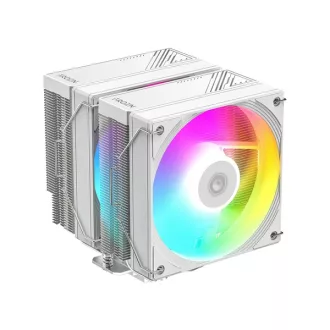   ID-Cooling CPU Cooler - FROZN A620 PRO SE ARGB WH (27,2dB; max 98,54 m3/h; 4Pin csatlakozó, 6 db heatpipe, 2x12cm, PWM)
