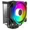 Rampage CPU Cooler - OCTAGON C50 (max 40dB, 96,84 m3/h, 4 pin csatlakozó, 12cm, A-RGB, LED)