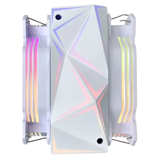 Rampage CPU Cooler - OCTAGON C60 (max 40dB, 96,84 m3/h, 4 pin csatlakozó, 2x12cm, A-RGB, LED, Fehér)