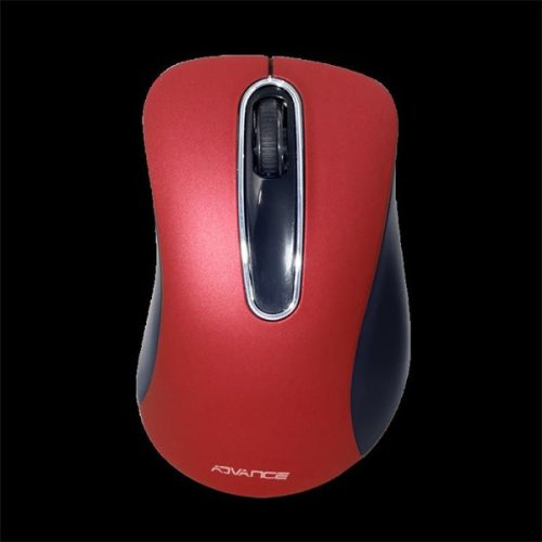 Advance Egér vezeték nélküli - SHAPE 3D (1600 DPI, 3 gomb, ergonomikus, piros)