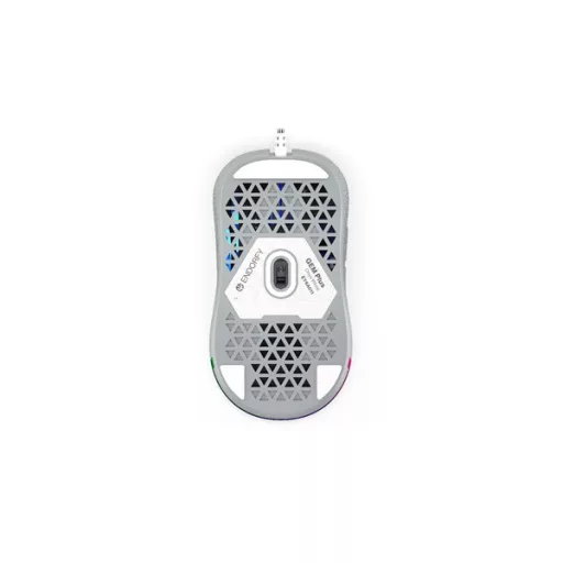 Endorfy Egér - GEM Plus Onyx (19 000 DPI, ARGB, PixArt chip, optikai, 1,8m, fehér)