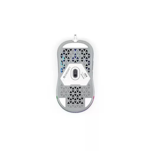 Endorfy Egér - GEM Onyx (8000 DPI, ARGB, PixArt chip, optikai, 1,8m, fehér)