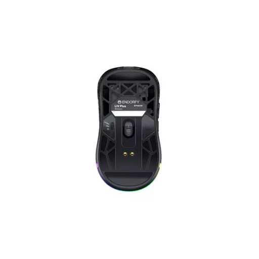 Endorfy Wireless Egér - LIV Plus (Honeycomb, 26 000 DPI, ARGB, PixArt PAW3395, optikai, fekete) + dokkoló