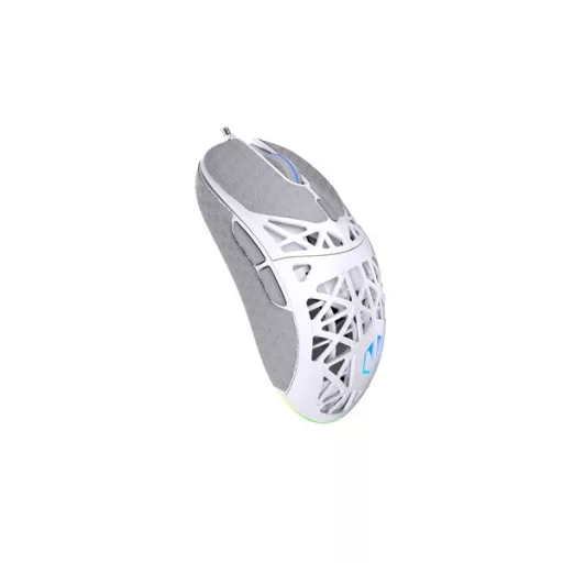 Endorfy Egér - LIV Onyx White (Honeycomb, 8000 DPI, ARGB, PixArt PAW3311, optikai, 1,8m, fehér)