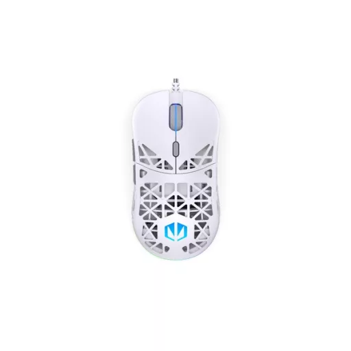 Endorfy Egér - LIV Onyx White (Honeycomb, 8000 DPI, ARGB, PixArt PAW3311, optikai, 1,8m, fehér)
