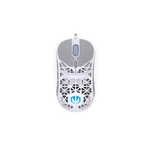 Endorfy Egér - LIV Onyx White (Honeycomb, 8000 DPI, ARGB, PixArt PAW3311, optikai, 1,8m, fehér)