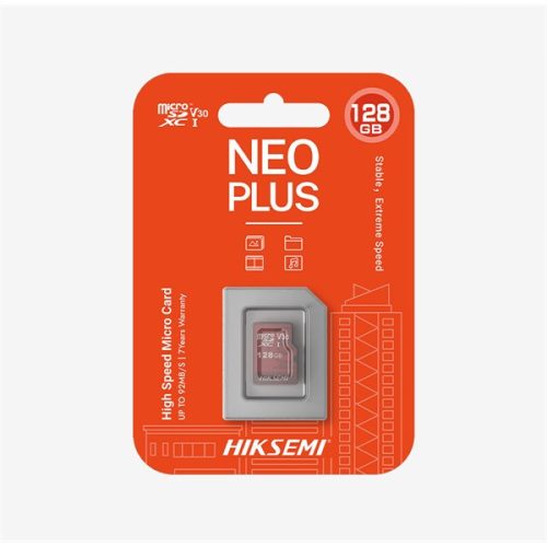 Hikvision HIKSEMI MicroSD kártya - NEO PLUS 64GB microSDXC™, Class 10 and UHS-I, TLC (adapter nélkül)