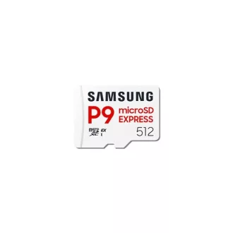   Samsung MicroSD kártya - 512GB MB-MK512T/WW (P9, Class10, PCIe Gen3.0x1, NVMe 1.3, SD 7.1, UHS-I)