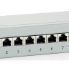 Equip Patch Panel - 227308 (8 port, Cat5e, 1U, árnyékolt, szürke)