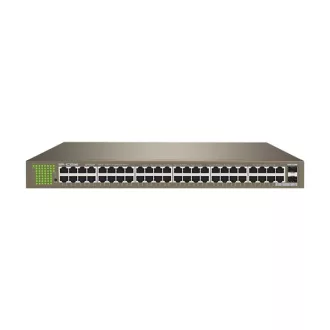   IP-COM Switch  - G1050F (48 port 1Gbps + 2 port 1Gbps SFP; 1U fém ház, rackbe szerelhető)
