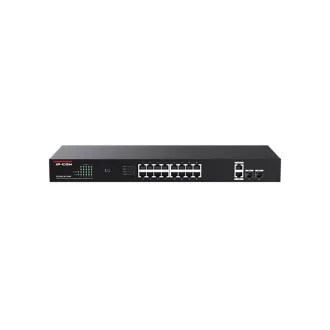   IP-COM Switch PoE - G1120P-16-150W (18x1Gbps; 2x SFP; 16 af/at PoE+ port; 135W, Rackbe szerelhető)