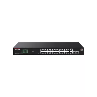   IP-COM Switch Menedzselhető PoE - G2228P-24-410W (24x1Gbps + 2x1Gbps Uplink + 2xSFP;  24af/at PoE+ port; 410W; rack)