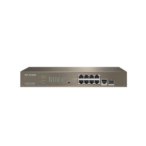 IP-COM Switch Vezérelhető PoE - G5310P-8-150W (L3; 9x1Gbps + 1xSFP port; 8 af/at PoE+ port; 130W; rack-mount)