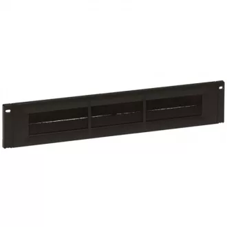   Legrand vízszintes fésűs rendező panel - 2U, 19", átmenő kivágással, gyorspánttal rögzítés, műanyag, LCS2