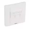 Legrand süllyesztett szerelvény - 2xRJ45 keystone port fogadására, döntött, fehér burkolattal és kerettel, címketartóval