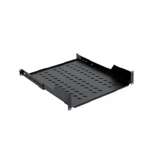   Legrand Rackszekrény polc - 1U-19", 4 ponton rögzíthető, kihúzható, 425mm (600 mély szekrényekhez), max: 50 kg, Fekete)