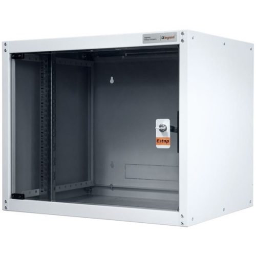 Legrand Rackszekrény - 19" fali kivitel (16U, 805x600x600, szürke,egyrekeszes, üvegajtós, készre szerelt, max.65 kg)