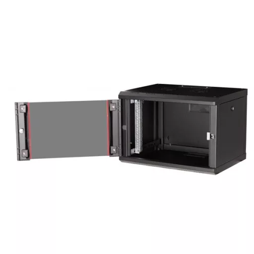 Equip Fali Rackszekrény - EPM-07-6045-B-CBAA (19", 7U, 600x450mm, előre szerelt, fekete)