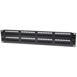  Manhattan Patch panel - CAT6 UTP patch panel, 48 portos, 2U, Fekete