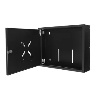   S-Link DVR szekrény - SL-DVR01 fali kivitel (450x350x100mm, ablakos, Flatpack, Fekete)