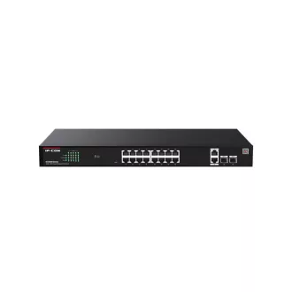   IP-COM Switch Menedzselhető PoE - G2220P-16-250W (16x1Gbps + 2x1Gbps Uplink + 2xSFP;  16af/at PoE+ port; 250W; rack)