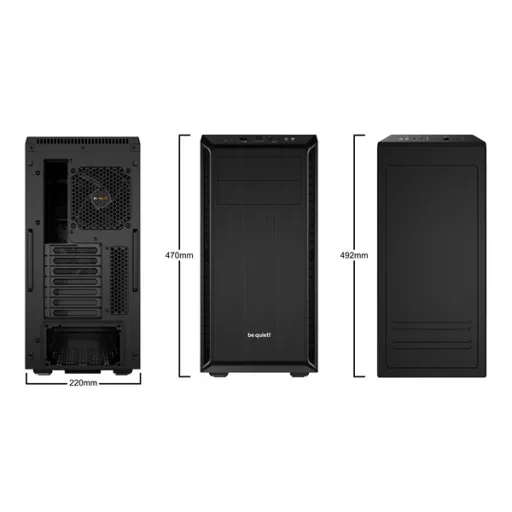 Be Quiet! Számítógépház - Pure Base 600 Black (ATX, fekete)
