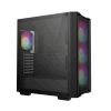 DeepCool Számítógépház - CC560 MESH V2 (ablakos, 4x12cm A-RGB ventilátor, ATX, 2xUSB3.0, fekete)