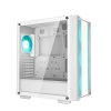 DeepCool Számítógépház - CC560 WHITE V2 (fehér, ablakos, 4x12cm LED venti, ATX, 1xUSB3.0, 1xUSB2.0, fehér)