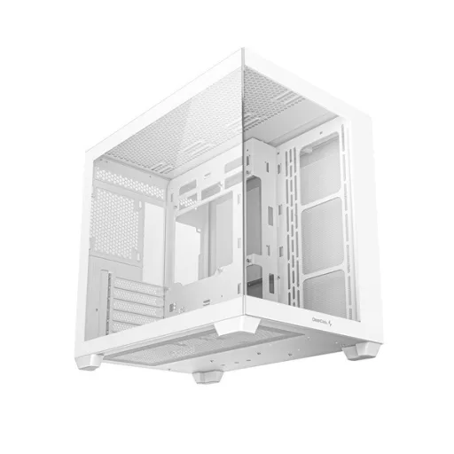 DeepCool Számítógépház - CG530 WH (fehér, ablakos, venti nélkül, BTF, ATX, 2xUSB3.0, 1xUSB2.0)