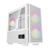 DeepCool Számítógépház - CH360 DIGITAL WH (fekete, 2x14cm +1x12 venti, Mini-ITX / Micro-ATX, 1xUSB3.0, A-RGB, fehér)