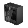 DeepCool Számítógépház - CH510 (fekete, ablakos, 1x12cm ventilátor, Mini-ITX / Micro-ATX / ATX / E-ATX, 2xUSB3.0)