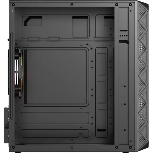 Formula Számítógépház - Air Mesh G4 Black (fekete, ablakos, 1x12cm venti, mATX, 1xUSB3.0, 1xUSB2.0)