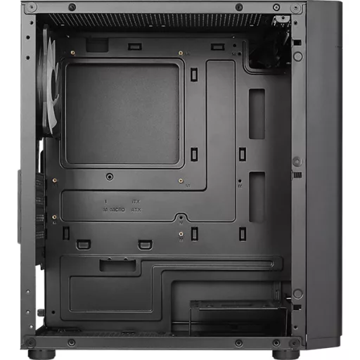 Formula Számítógépház - FG-01M FR (fekete, ablakos, 3x12cm FRGB venti, mATX, 1xUSB3.0, 2xUSB2.0)