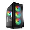 Sharkoon Számítógépház - TG6M RGB (fekete; ATX,mATX; alsó táp; 7x120mm v.; 2xUSB3.0, 2xUSB2.0, I/O)