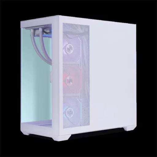 Spirit of Gamer Számítógépház - SPARK Arctic (fehér, ablakos, 6x12cm ventilátor, alsó táp,  ATX, 2xUSB3.0, 1xUSB-C)