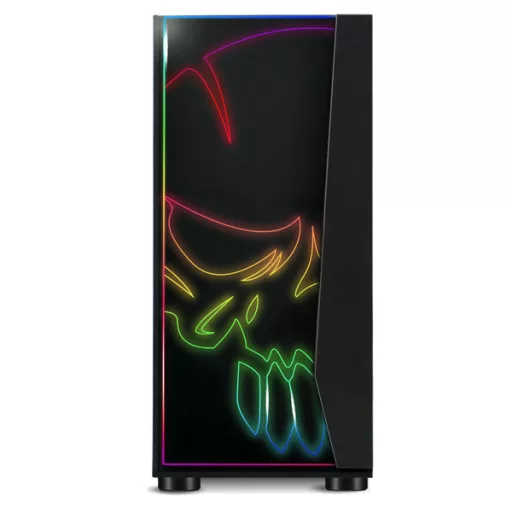Spirit of Gamer Számítógépház - GHOST ONE RGB (fekete, ablakos, 2x12cm ventilátor, ATX, mATX, 2xUSB3.0, 1xUSB2.0)