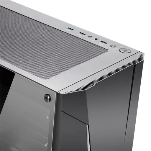 Spirit of Gamer Számítógépház - Rogue V RGB (fekete, ablakos, 2x12cm ventilátor, alsó táp,  ATX, 1xUSB3.0, 2xUSB2.0)