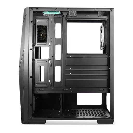 Spirit of Gamer Számítógépház - Rogue V RGB (fekete, ablakos, 2x12cm ventilátor, alsó táp,  ATX, 1xUSB3.0, 2xUSB2.0)