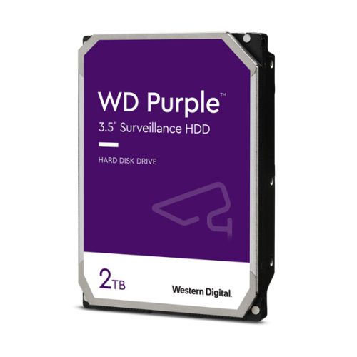 Western Digital Belső HDD 3.5" 2TB - WD23PURZ (5400rpm, 256MB puffer, SATA3 - Purple (biztonságtechnikai rögzítőkbe is))