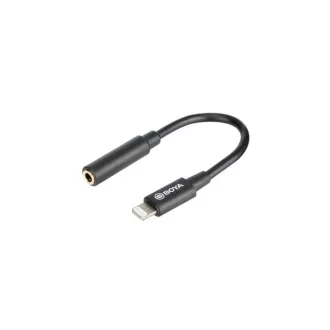   BOYA Kábel - BY-K3 (3,5 mm-es TRS anya - Lightning apa adapterkábel, 6cm)