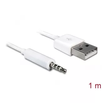   Delock Kábel - 83182 (USB kábel iPhone, Shuffle készülékhez, fehér, 1m)