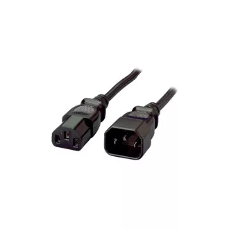   Equip Tápkábel - 112100 (PC tápkábel hosszabbító, IEC 320, fekete, 1,8m)
