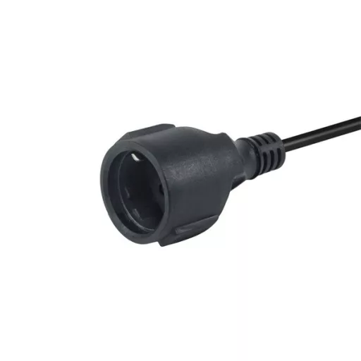 Equip Tápkábel - 112106 (PC tápkábel hosszabbító, C14 to CEE 7/3, fekete, 25cm)