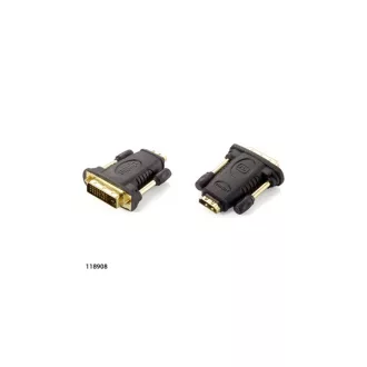   Equip Átalakító - 118908 (HDMI-DVI(24+1), anya/apa, fekete)