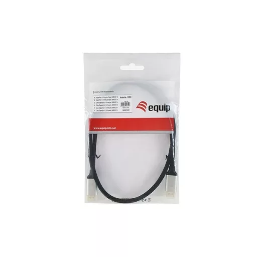 Equip Kábel - 119261 (Premium, DisplayPort1.4 kábel, 8K/60Hz, apa/apa, fekete, 1m)