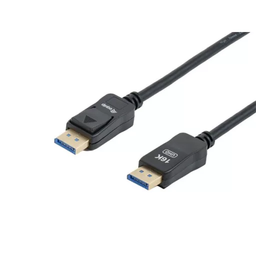 Equip Kábel - 119272 (DisplayPort2.1 kábel, 4K/144Hz, apa/apa, fekete, 2m)