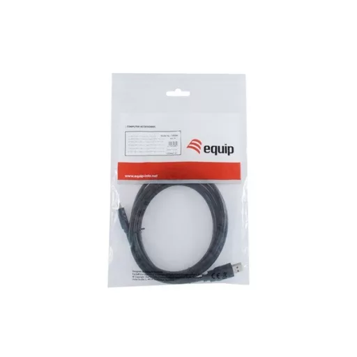 Equip Átalakító Kábel - 128343 (USB-C 3.2 Gen1 to USB-A, apa/apa, fekete, 0,25m)