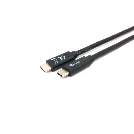 Equip Átalakító Kábel - 128346 (USB-C 3.2 Gen1 to USB-C, apa/apa, fekete, 1m)