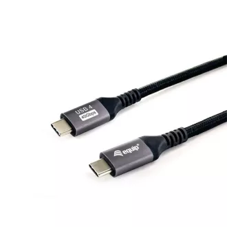   Equip Kábel - 128383 (USB-C 4 Gen1 to USB-C, apa/apa, fekete, 2m)